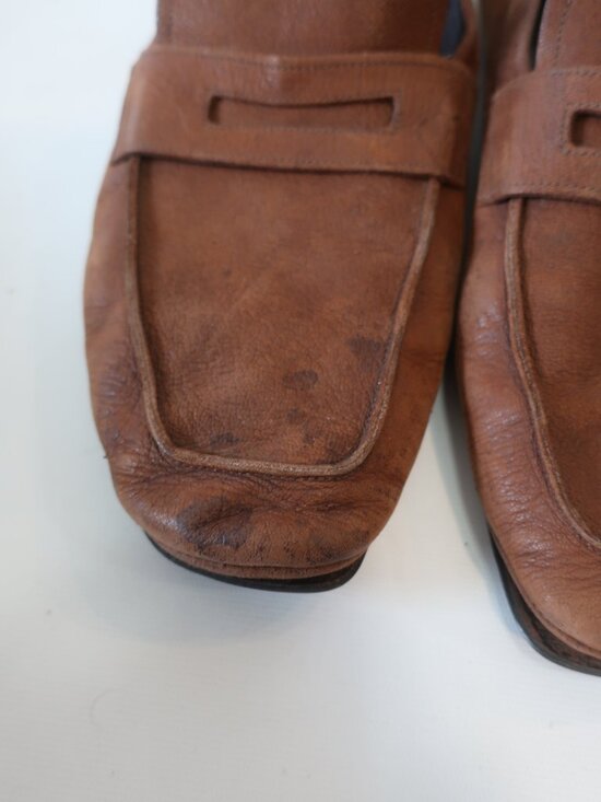 Mens Prada Brown Leather Slip On Loafers 11 main image 9